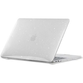 Resim Apple Uyumlu MacBook Pro 14.2 2023 A2779 Kılıf Simli Ön Arka Kapak 001 