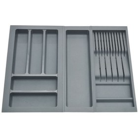 Resim Mutfak, Modüler Bıçaklıklı Kaşıklık Seti, Antrasit, 64 x 48 cm (Enden-Boydan 3,5 cm Kesilebilir) 