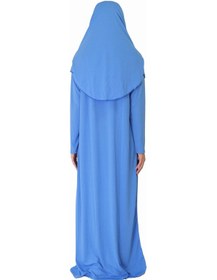 Resim Zehranaz Namaz Elbisesi Gök Mavisi Fermuarlı Namaz Elbisesi Gök Mavi 