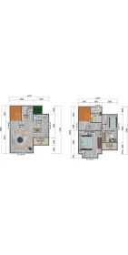 Resim Sismik Prefabrik 90 M2 Prefabrik Ev Çift Katlı 