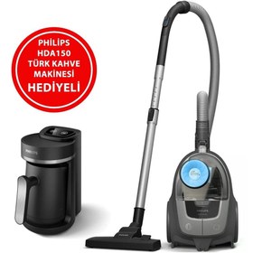 Resim Philips BXA0058/00 Elektrik Süpürgesi Siyah XB2142/10 ve Türk Kahve Makinesi HDA150/61 