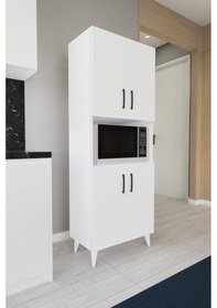 Resim Hobbie Mikrodalga Mutfak Dolabı Beyaz Beyaz 