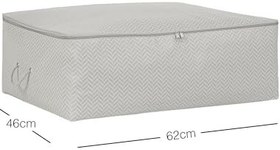 Resim Ocean Home Textile Büyük Boy Gri Balıksırtı Baza Altı Hurç 62 x 46 x 22 cm 