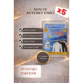 Resim Nemtut Korozyon Önleyici Rutubet Giderici Nem Emici Koku Giderici Küf Önleyici 5 Kutu 10 Paket 5 kg 