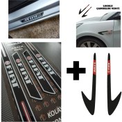 Resim Aksefuar Lazer Fiat Doblo 1 Kapı Eşiği + Logolu Çamurluk Venti Set 