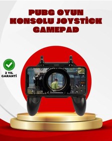 Resim Pubg Mobile Uyumlu Joystick Ve Parmak Tetikli Oyun Gamepadi 