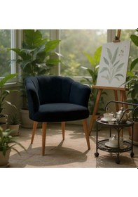 Resim Azra Mobilya Papatya Babyface Kumaş Modern Berjer Koltuk 13 Renk Seçeneği - Siyah Siyah 