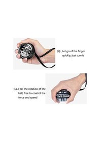 Resim Autostart Çantalı Multilight Powerball Bilek Egzersiz Topu Siyah 