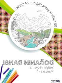 Resim Doğa Temalı Yetişkin Boyama Kitabı, Mandala Tasarımları İle 