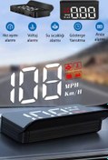Resim Butik Ally M3 Hud Obd2 Head-Up Display Dijital Hız Göstergesi E-Obd ve Gps Destekli Obd Arayüzlü - Alarmlı Ön Cam Ekran PROJEKTÖR-(5775) 