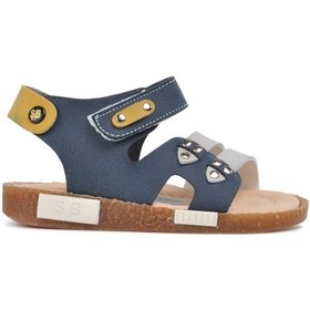 Resim Aspor Lacivert Hardal Comfort Erkek Çocuk Düz Sandalet Çok Renkli 