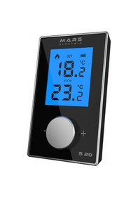 Resim Mars S20 Kablosuz Oda Termostatı Siyah 