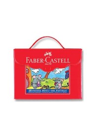 Resim Faber-Castell Plastik Çantalı 18 Renk Pastel Boya 5281125 