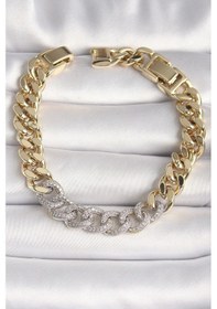 Resim Pirinç Gold Renk Zirkon Taşlı Halka Zincir Xuping Vıp Seri Exculusive Kadın Bileklik - Tj-bb6746 Çok Renkli 