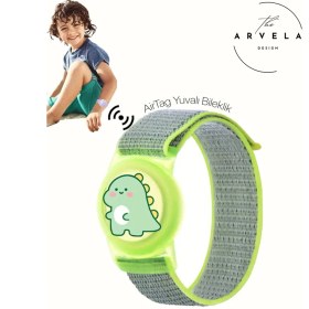 Resim Arvela Airtag'li Renkli Baskılı Saat - Çocuklar Için, Su Geçirmez, Ayarlanabilir 