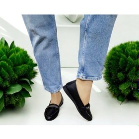 Resim Kadın Günlük Ve Ofis İçin Parlak Bant Babet Ayakkabı 