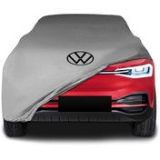 Resim ULTRASHOP VOLKSWAGEN ID 6 (2021 - ) Gri Kumaş Araba Branda Logolu Kumaş Araba Brandası Penye Oto Branda 