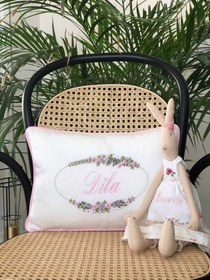 Resim Belcekız Model Dekoratif Bebek Yastığı - Pembe / Biyeli 