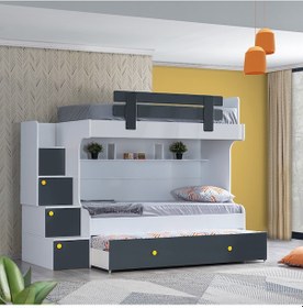 Resim Setaymobilya Ranza, Metris Yavru Yataklı Ranza, Metris Merdivenli 3 Lü Ranza 