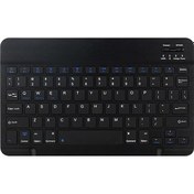 Resim Ximistore9 10 İnç Alüminyum Ultra İnce Bluetooth 3.0 Klavye - Microsoft, Android, İos Uyumlu Desteği - Şarj Edilebilir - Siyah Diğer 