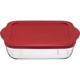 Resim Paşabahçe 59024 Borcam Plastik Kapaklı Kare Tepsi 3200 Cc N1129216 