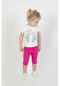 Resim Kız Bebek Kaprili Kısa Kollu Zürafabaskı Yazlık Basic Alt-üst Takım 6-24 Ay 001 
