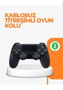 Resim Bfs Ps4 Uyumlu Kablosuz Oyun Kolu Titreşimli, Şarjlı Ve Ergonomik 