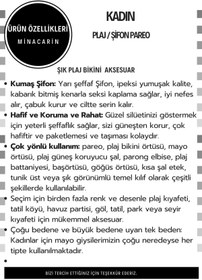 Resim MinaCarin Koyu Pembe Tül Pareo Kadın Belden Bağlamalı Kadın Plaj Elbisesi 