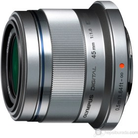 Resim Olympus M.Zuiko Dijital 45mm 1:1.8 / ET-M4518 Gümüş 