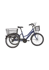 Resim Bisan E-porter Üç Tekerli Elektrikli Bisiklet 44cm V 24 Jant Nex.3 Vites Lacivert Beyaz Çok Renkli 