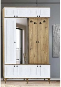 Resim 3 Kapılı Yağmur Çam/Beyaz Portmanto 