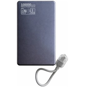 Resim Bix Pb118 10000 Mah 20w Hızlı Şarj Dahili Kablolu Powerbank Gri Açık Gri 