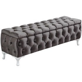 Resim Setay Yatak Ucu Pufu, Cappy Bench, Sandıklı Ayakucu Pufu 40x50x140 