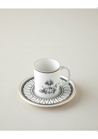 Resim English Home White Chic Bone Porselen 4 Parça 2 Kişilik Kahve Fincan Takımı 90 Ml Siyah-beyaz-gold Siyah-beyaz-gold 