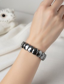 Resim Trehartz Doğal Taş Geniş Kesim Bileklik - 19 cm 