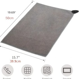Resim Manyetik Mikrofiber Vafli Golf Havlusu, Süper Emici ve Hızlı Kuruyan, Golf Arabaları veya Kulüpler için Güçlü Tutuşlu Endüstriyel Mıknatıs - 40.01*50.01cm, Gri, Mavi, Siyah Renklerde Mevcut 