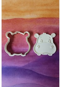 Resim Fil Ve Su Aygırı Kurabiye Kalıbı Seti 2 Li Beyaz Hayvan Figürlü Hamur Ve Şeker Kalıbı Beyaz 