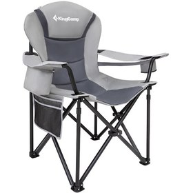 Resim Kingcamp Cedar Deluxe Ultra Bel Destekli Kamp Sandalyesi Grey Gri - Siyah 