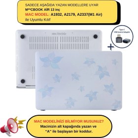 Resim McStorey Macbook Air M1 Kılıf 13 inç A1932 A2179 A2337 ile Uyumlu Flower05NL 