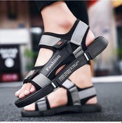 Resim Beyaz Erkek Sandaletleri Moda Terlikler Erkek Büyük Günlük Sandaletler Beyaz 