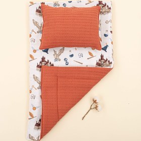 Resim Alt Açma Matı ve Yastık - Çift Taraflı - Kiremit Örgü - Harry 