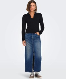 Resim Only Onlayoe Hw Front Slit Kadın Denim Etek 15311569-19435 001 