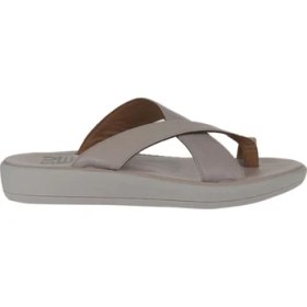 Resim Bueno Shoes Gri Deri Kadın Parmak Arası Terlik 01WY2308 01WY2308 