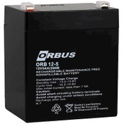 Resim AKÜ 12 VOLT 5 AMPER ORBUS ORB12-5 (90 X 70 X 101 MM) Orbus