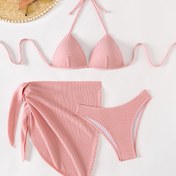 Resim Kadın Bikini·Sert Göğüs Üç Parçalı Mayo 