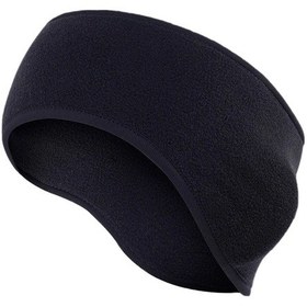 Resim Geekyou Kış Sporları Kulaklı Polar Fleece Bandana - Dış Etkinlikler İçin Isı Sağlar, Rüzgar Koruması - Siyah Siyah 