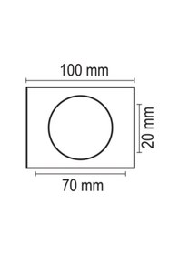 Resim Mr16 Duy Cam Spot Aksesuar 70X100 