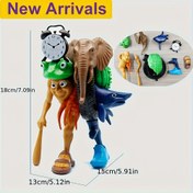 Resim 18cm/7.09in Tung Tung Tung Sahur Steampunk Hibrit Hayvan Figürü - Eğlenceli Kurbağa-Fil-Havuç-Köpekbalığı PVC Masaüstü Sanatı, İlginç Ofis & Araba Dekoru, Mezuniyet Hediyesi, Koleksiyon Parçası (Elektrik Gerekmez), Ev Dekorasyonu, Ekletik Dekor, El Yapımı Dekor, Fantazi Severler İçin, Soyut Heykel, Yaratıcı Sanat, Yenilikçi Dekor, Hediye Alışverişi 