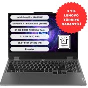Resim Lenovo Loq 15IAX9 Intel Core I5 12450HX 24GB 512GB SSD RTX4050 Freedos 15.6" Fhd 83GS00QGTR 