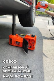 Resim ROBO Elektrikli Hidrolik Kriko Hava Pompası Bijon Anahtarı 